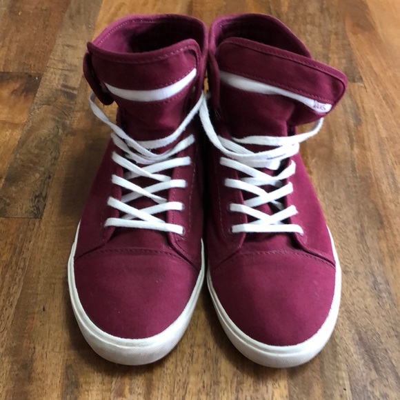 dark red vans high tops